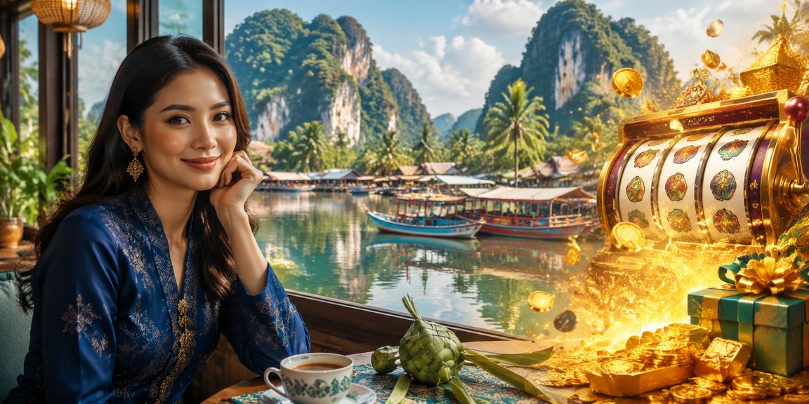 Pemain slot dalam pakaian baju kurung di Ipoh menikmati permainan jackpot fm24